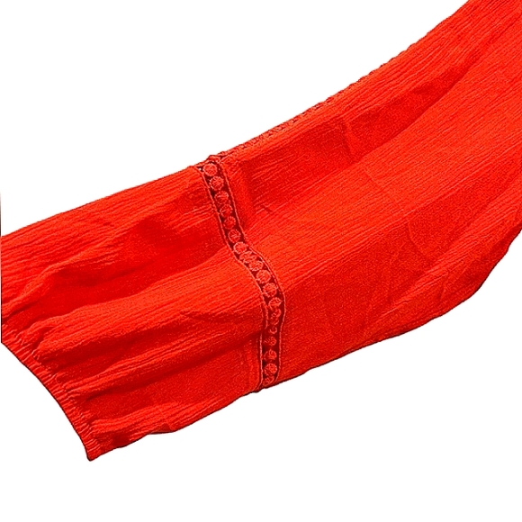 STUDIO BURNT ORANGE BOHEMIAN STYLE BLOUSE EUC SIZE XL - Picture 5 of 5